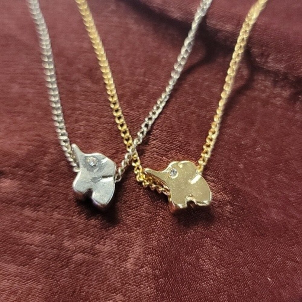 Friendship necklaces Baby Elephants Silver Gold 8in lengths